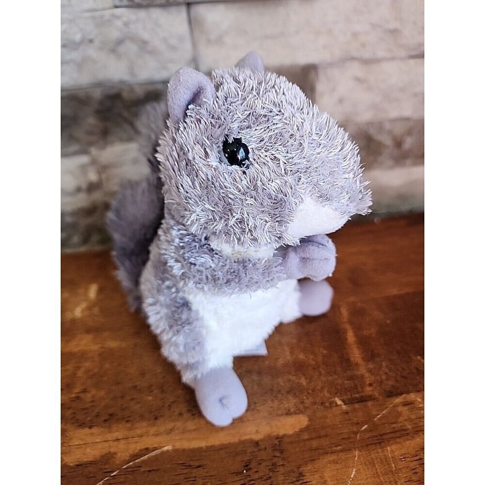 Aurora NUTTY Gray Squirrel Plush Mini Flopsie 6" Realistic Animal Grey Stuffed